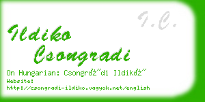 ildiko csongradi business card